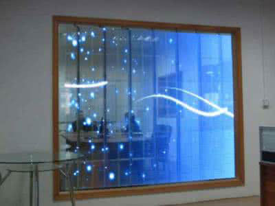 Durable Transparent Glass LED Display / Glass Wall Led Display Energy Saving