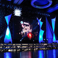 Lightweight HD LED Stage Curtain Screen Rental SMD 2121 1R1G1B