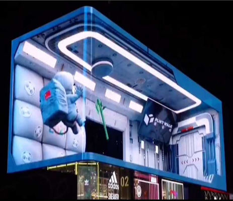 Shockproof Commercial Advertising 3D Outdoor Screen SMD2020 P2.064